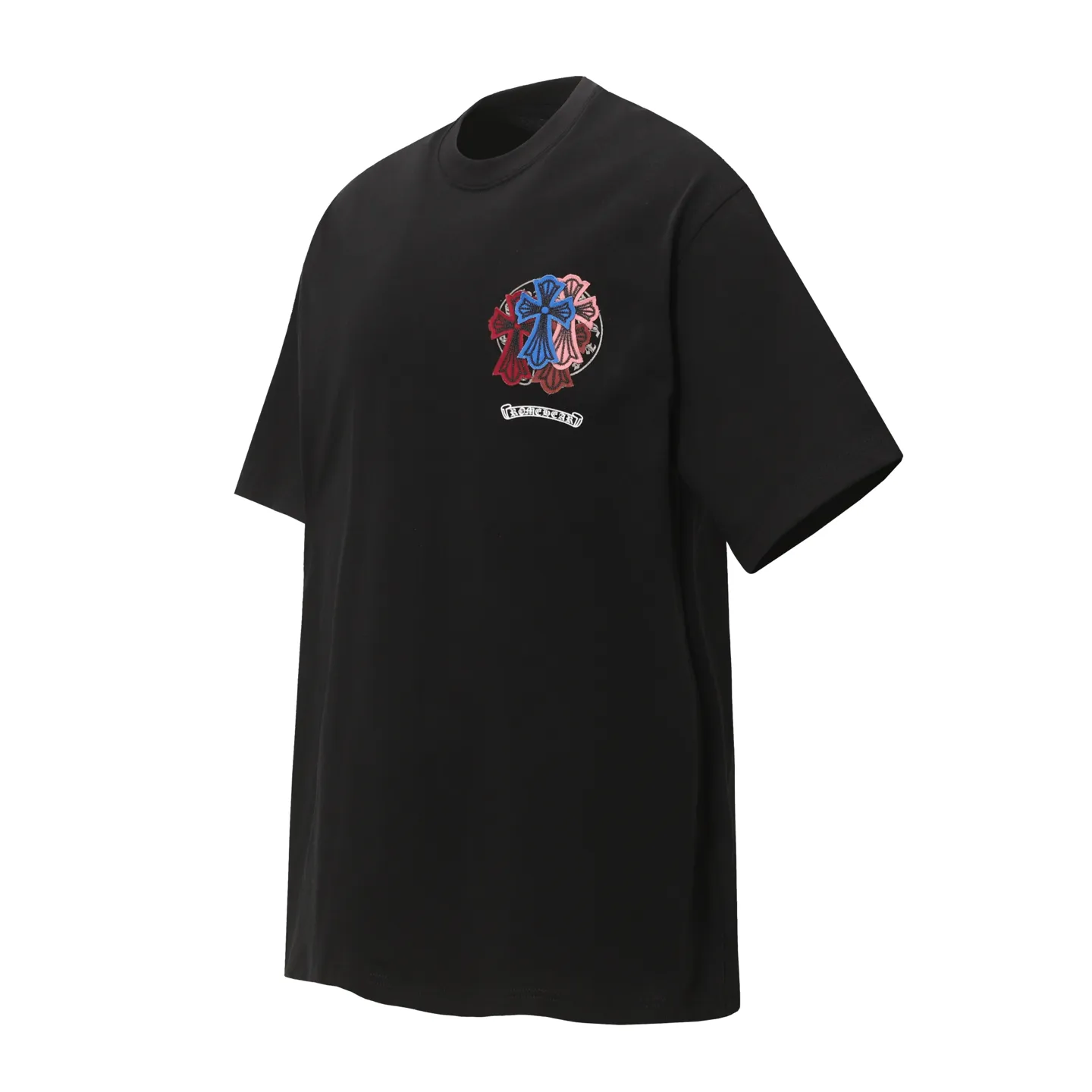 P190 Chrome Hearts CH Chrome Hearts Colorful Cross Embroidery Short Sleeve T-shirt Use imported Tajima machine embroidery, correct configuration, black 2025 Chrome Hearts transparent packaging bag, 280g custom-dyed double yarn cotton, large version, loose and stylish, different from low version, slim and long version, upper body and hip stretch, 100% commitment: top quality, not fast food, the highest version on the market, top quality - different from the ordinary versions in the market, if you care about quality You must also respect the price. Absolutely zero after-sales service. The return rate so far is 0. It’s hard not to love the style. - 280g custom-dyed double yarn fabric. - Correct high-density main mark, washed tag, hand-sewn.